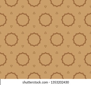 Abstract illustration retro geometric pattern mosaic wallpaper formats background, texture, theme, fabric, art workload versing design. Luxury vector pattern.  brown color, brown pattern,             