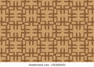 Abstract illustration retro geometric pattern mosaic wallpaper formats background, texture, theme, fabric, art workload versing design. Luxury vector pattern.  brown color, brown pattern,             