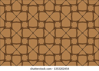 Abstract illustration retro geometric pattern mosaic wallpaper formats background, texture, theme, fabric, art workload versing design. Luxury vector pattern.  brown color, brown pattern,             