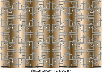 Abstract illustration retro geometric pattern mosaic wallpaper formats background, texture, theme, fabric, art workload versing design. Luxury vector pattern.  brown color, brown pattern,             