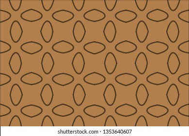 Abstract illustration retro geometric pattern mosaic wallpaper formats background, texture, theme, fabric, art workload versing design. Luxury vector pattern.  Brown color, brown pattern,             