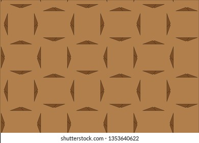 Abstract illustration retro geometric pattern mosaic wallpaper formats background, texture, theme, fabric, art workload versing design. Luxury vector pattern.  Brown color, brown pattern,             