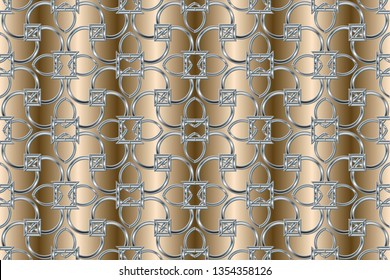 Abstract illustration retro geometric pattern mosaic wallpaper formats background, texture, theme, fabric, art workload versing design. Luxury vector pattern.  brown color, brown pattern,             