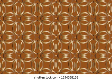 Abstract illustration retro geometric pattern mosaic wallpaper formats background, texture, theme, fabric, art workload versing design. Luxury vector pattern.  brown color, brown pattern,             