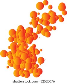 Abstrakte Illustration von kreisförmigen, schwebenden Blasen-Kreisen