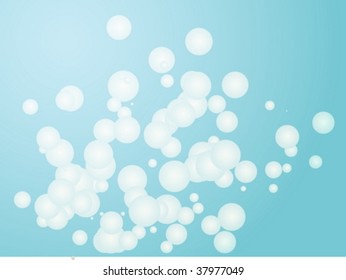 Abstract illustration of round floating bubbles circles