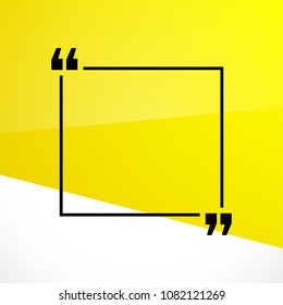 Abstract illustration with shape speech talking cloud of yellow color. Quote geometric origami yellow speech bubble background and place for message sign. Colorful banners set