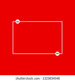 Abstract illustration with shape speech talking cloud of red color. Quote geometric origami red speech bubble background and place for message sign. Colorful banners set
