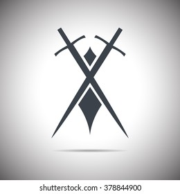 Abstract illustration - shield and sword icon