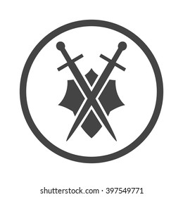 Abstract illustration - shield and sword icon