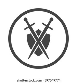 Abstract illustration - shield and sword icon