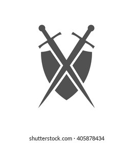 Abstract illustration - shield and sword icon