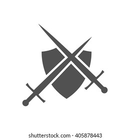 Abstract illustration - shield and sword icon