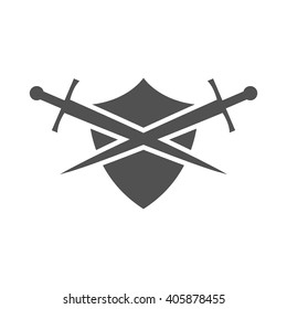 Abstract illustration - shield and sword icon