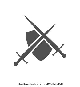 Abstract illustration - shield and sword icon