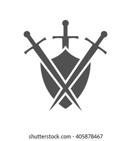Abstract illustration - shield and sword icon