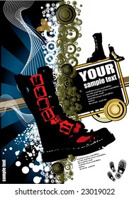 Ilustración abstracta del zapato