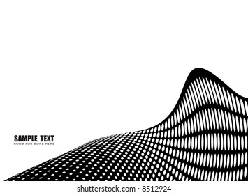 Abstract illustration showing a halftone wave with room for your own text