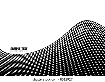 Abstract illustration showing a halftone wave with room for your own text