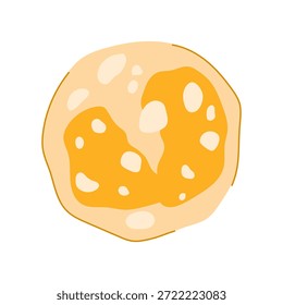 Ilustración Abstractas que muestra una célula o microorganismo del sistema inmunológico, que representa conceptos de biología, medicina, salud y mecanismos naturales de defensa corporal