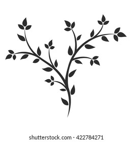 Abstract illustration - silhouette of a young tree