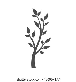 Abstract illustration - silhouette of a young tree