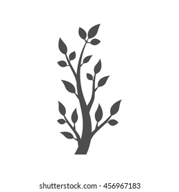 Abstract illustration - silhouette of a young tree