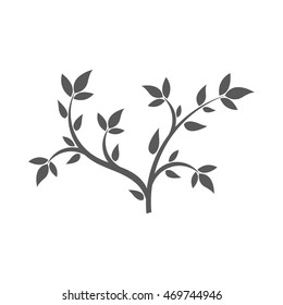 Abstract Illustration Silhouette Young Tree Bush Stock Vector (Royalty ...