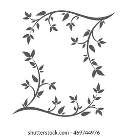 Abstract illustration - silhouette of a young tree