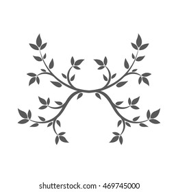 Abstract illustration - silhouette of a young tree