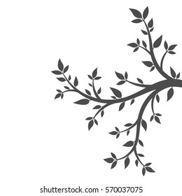 Vector Silhouettes Birds Tree Hand Drawn Stock Vector (Royalty Free ...