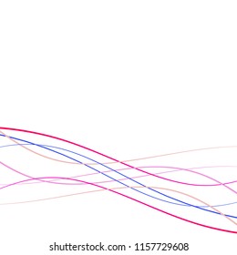 Abstract illustration. Simple curved lines