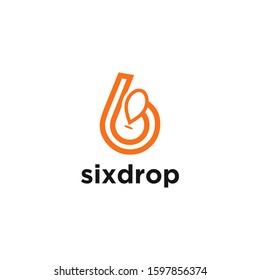 ABSTRACT ILLUSTRATION SIX DROP LOGO DESIGN VECTOR FOR YOUR BUSINESS