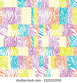 Abstract illustration skin of zebras, animal seamless pattern, fashion striped print, spring summer, design trendy fabric texture, vector