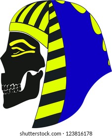 abstract illustration of a skull pharaoh