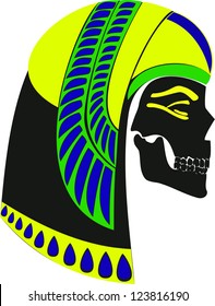 abstract illustration of a skull queen