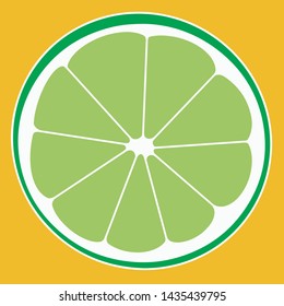Abstract illustration of a Slice of Lime