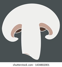 Abstract illustration of a Sliced Mushroom
