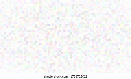 Ilustración abstracta de pequeños cuadrados multicolores o píxeles sobre fondo blanco