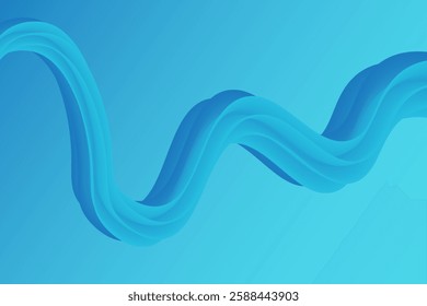 Abstract illustration with smooth blue waves. Elegant and modern design suitable for background.