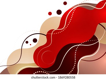 Abstract illustration of smooth color wave and lines. Creative template for your design. Vector.