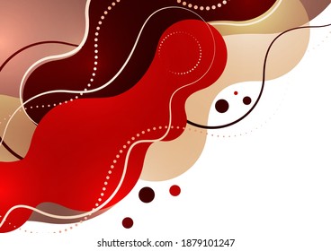 Abstract illustration of smooth color wave and lines. Creative template for your design. Vector.
