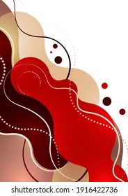 Abstract illustration of smooth color wave and lines. Creative template for your design. Vector.
