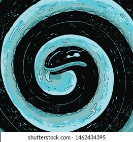 
abstract illustration of snake depicting the concept of karma