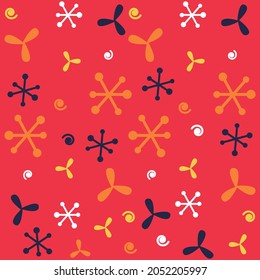 Abstract Illustration snowflakes pattern with background fashion design.