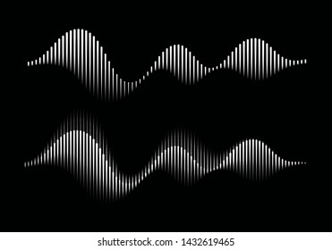 Abstract Illustration of Sound Wave Rhythm. Vector Modern Equalizer