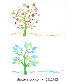 abstract illustration of spade trees