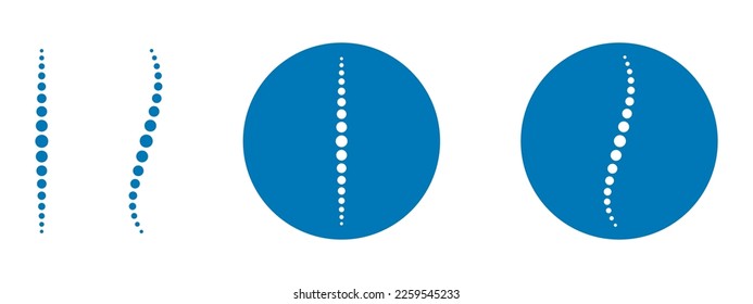 Abstract illustration of spine. Vertebra column. Vector human spinal anatomy icon.