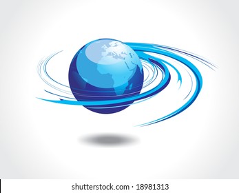 Abstract illustration with spirals globe