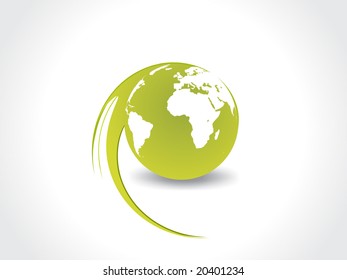 Abstract illustration with spirals globe